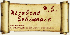 Mijobrat Srbinović vizit kartica